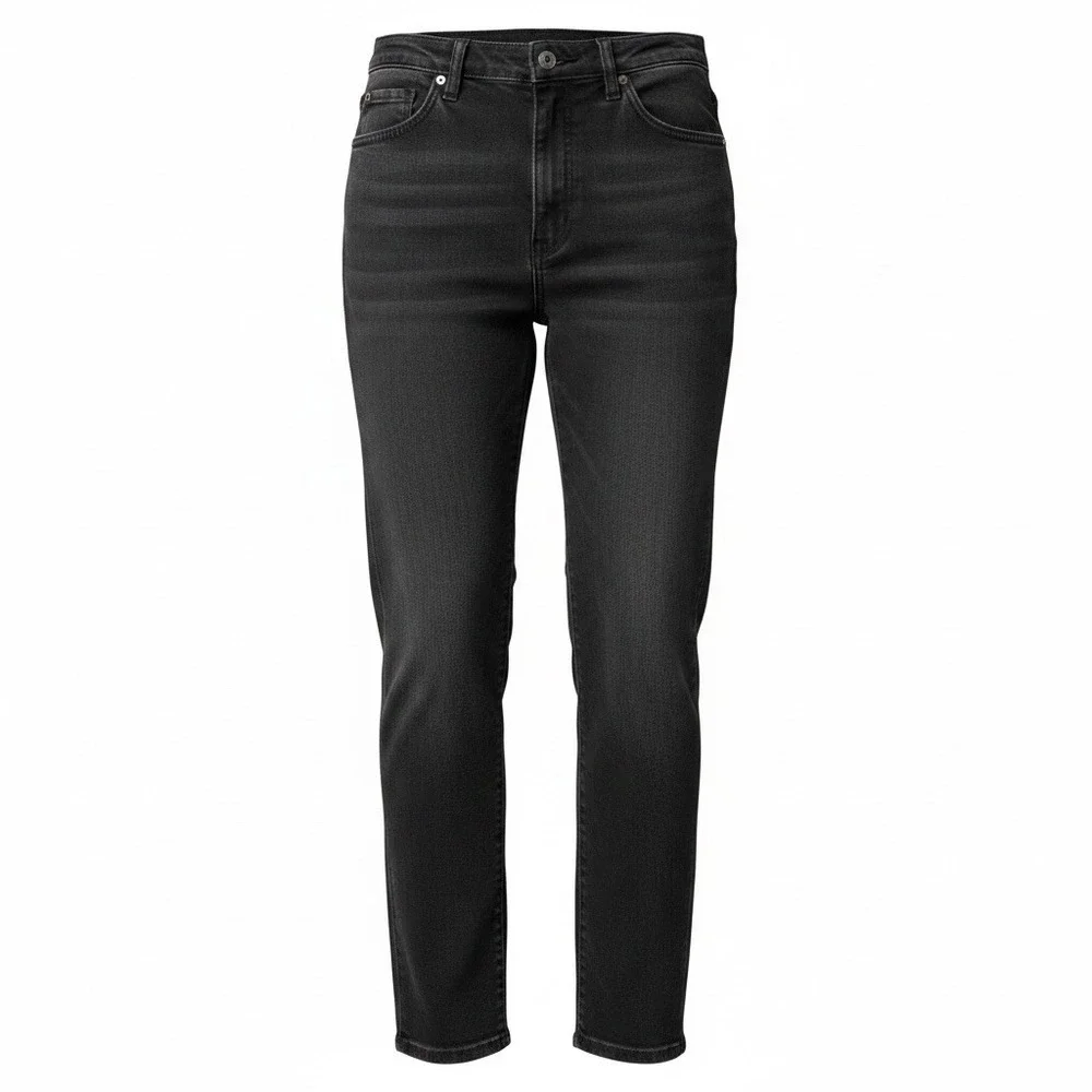 Just My Size Straight Leg Jeans Women Sz 18W/33 (Measured 30x28) Black Stretch